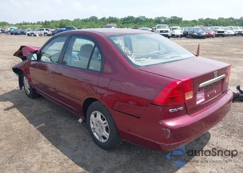 2002 Honda Civic Lx из США, поврежденный, VIN 1HGES16522L002652